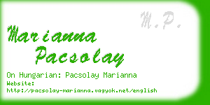 marianna pacsolay business card